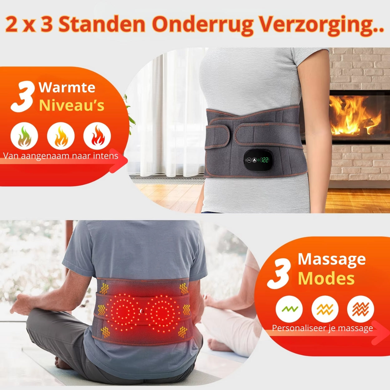 Calor infrarrojo - parte baja de la espalda