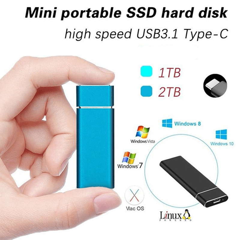 VoltDrive | Disque SSD externe portable ultra-rapide – stockage de données rapide