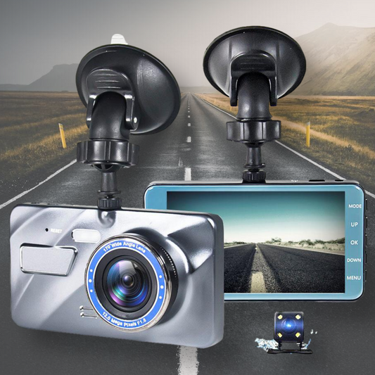Dashcam wireless anteriore e posteriore con visione notturna - Telecamera da cruscotto 1080P per auto