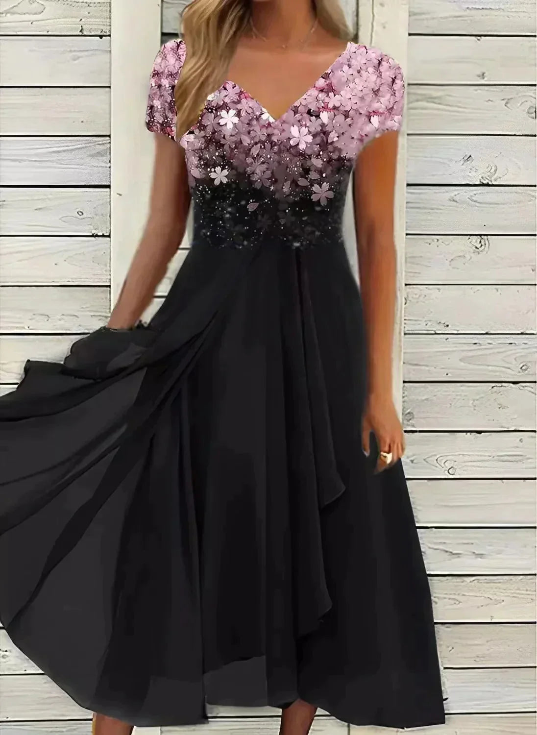 Abendkleid mit Blumenmuster