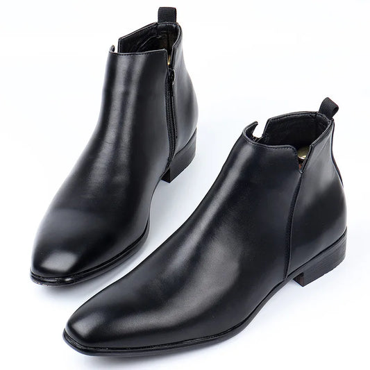 Bequeme Chelsea-Stiefel für Männer | Klassische elegante spitz zulaufende Ankle Boots