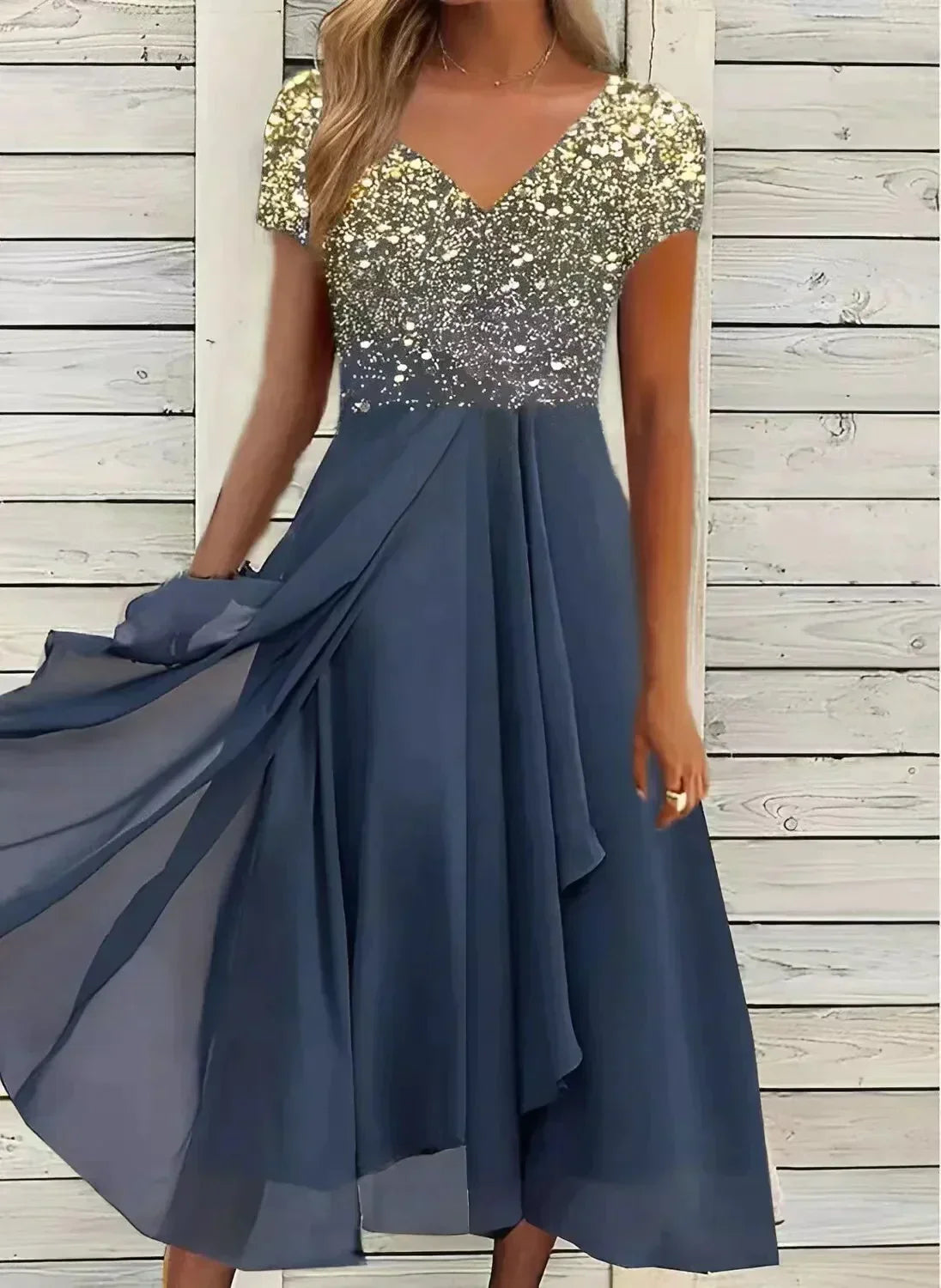 Abendkleid mit Blumenmuster