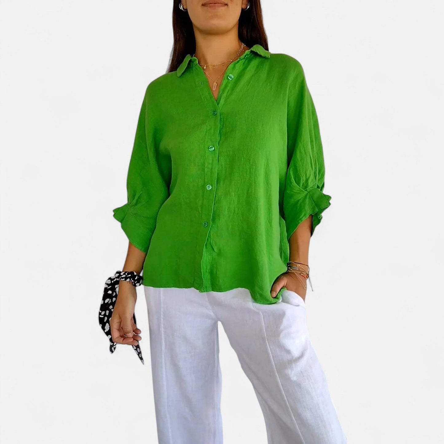 Antigua Monarquía | Camisa de lino de verano para mujer - gracia sin esfuerzo, elegancia transpirable