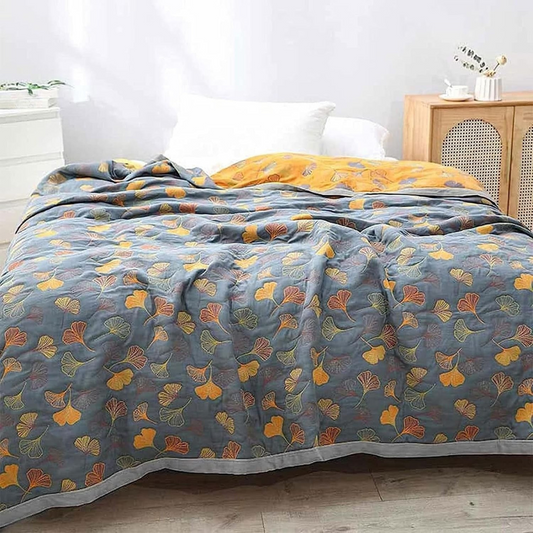 Wendedecke aus Baumwolle mit Blumenmuster