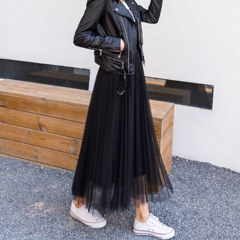 Dlhá tylová sukňa