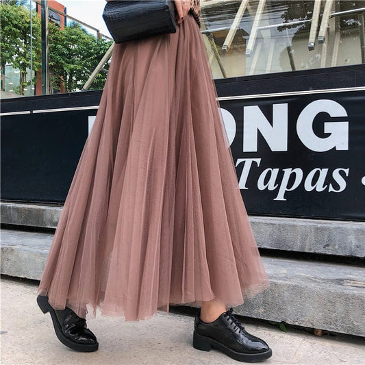 Long tulle skirt