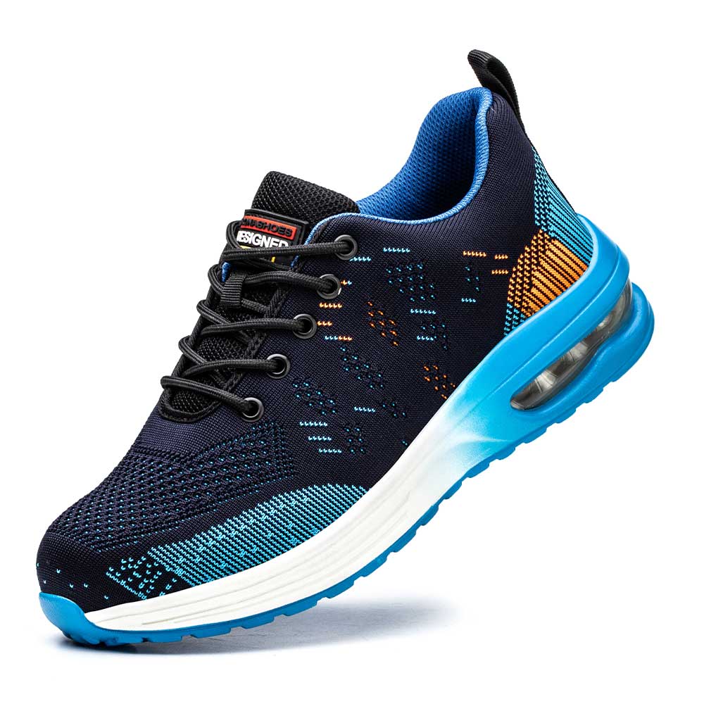 SafeSneakers Blue Air – Zapato de seguridad, zapato deportivo, zapato de trabajo, plástico, puntera de acero